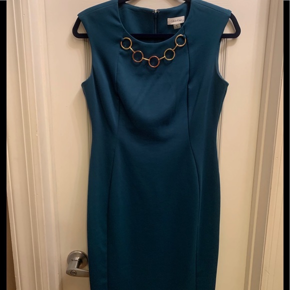 Calvin Klein Dresses & Skirts - Calvin Klein teal dress sz 6
